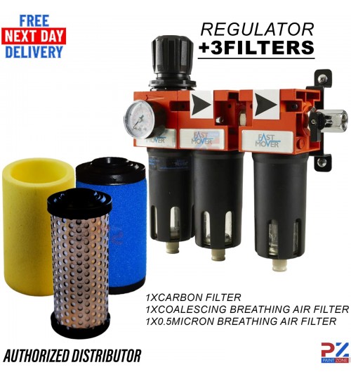 FMT3003 Breathing Regulator – Includes 0.5µ, Carbon & Coalescing 3Filters